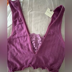 Anthropologie so lovely and feminine ruffle Lacey bra/bralette. NWT - Size S